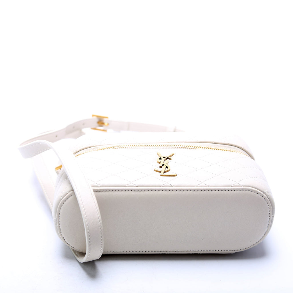 Gaby Vanity Bag Quilted Lambskin Cream