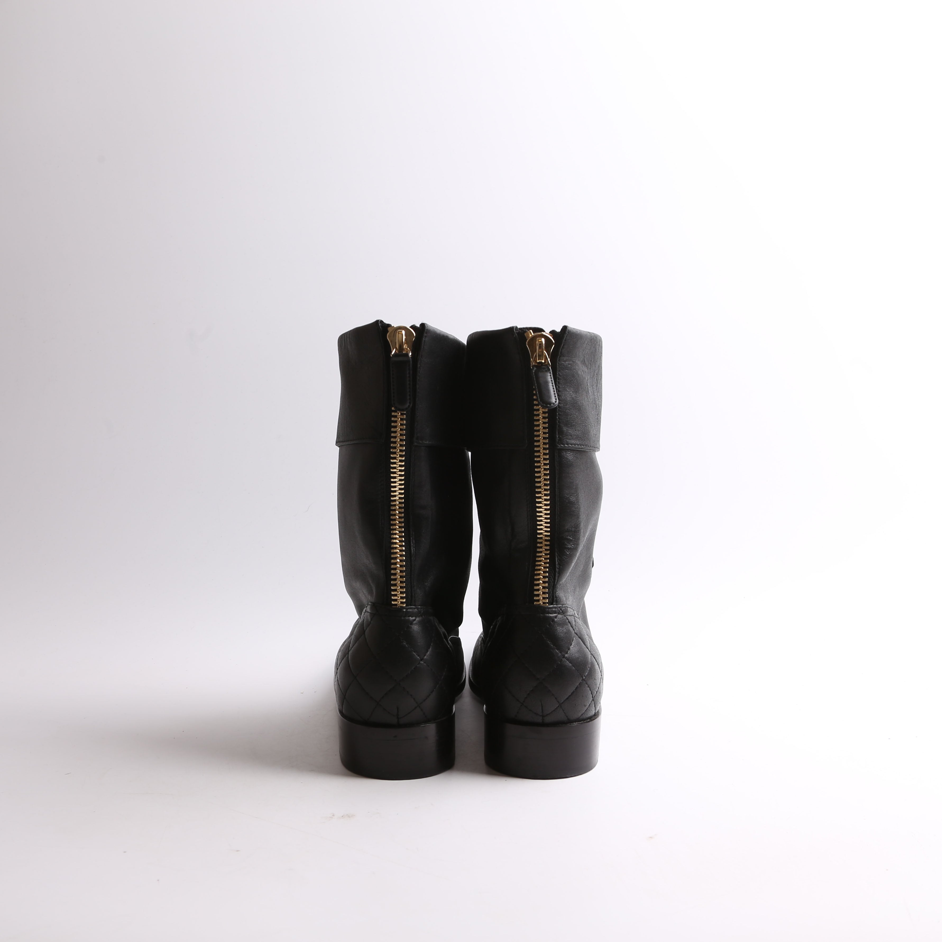 Quilted Leather Boots Size 41