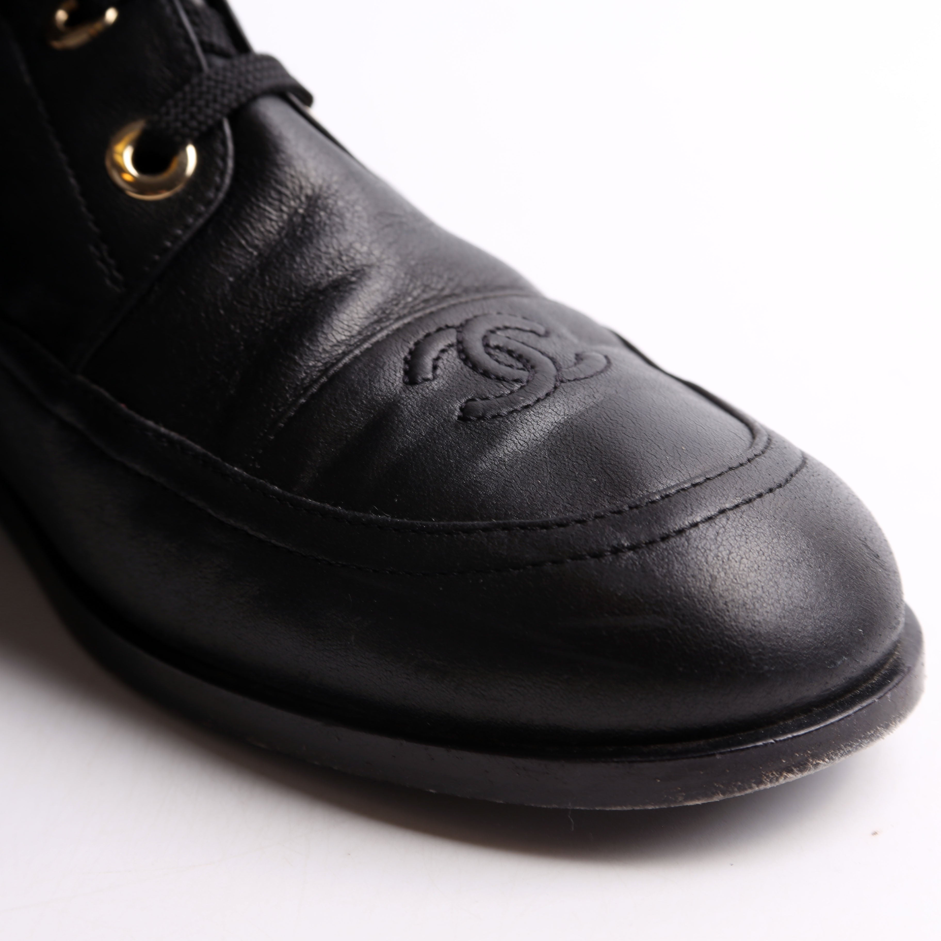 Quilted Leather Boots Size 41