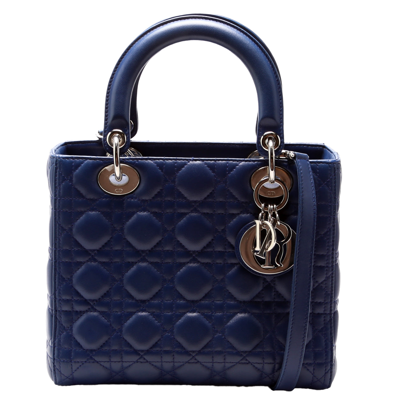 Lady Dior Medium Lambskin Blue