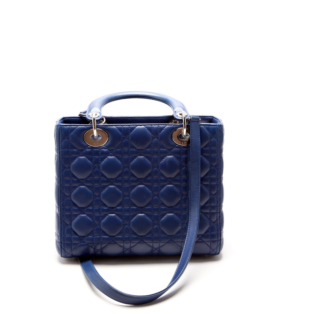 Lady Dior Medium Lambskin Blue