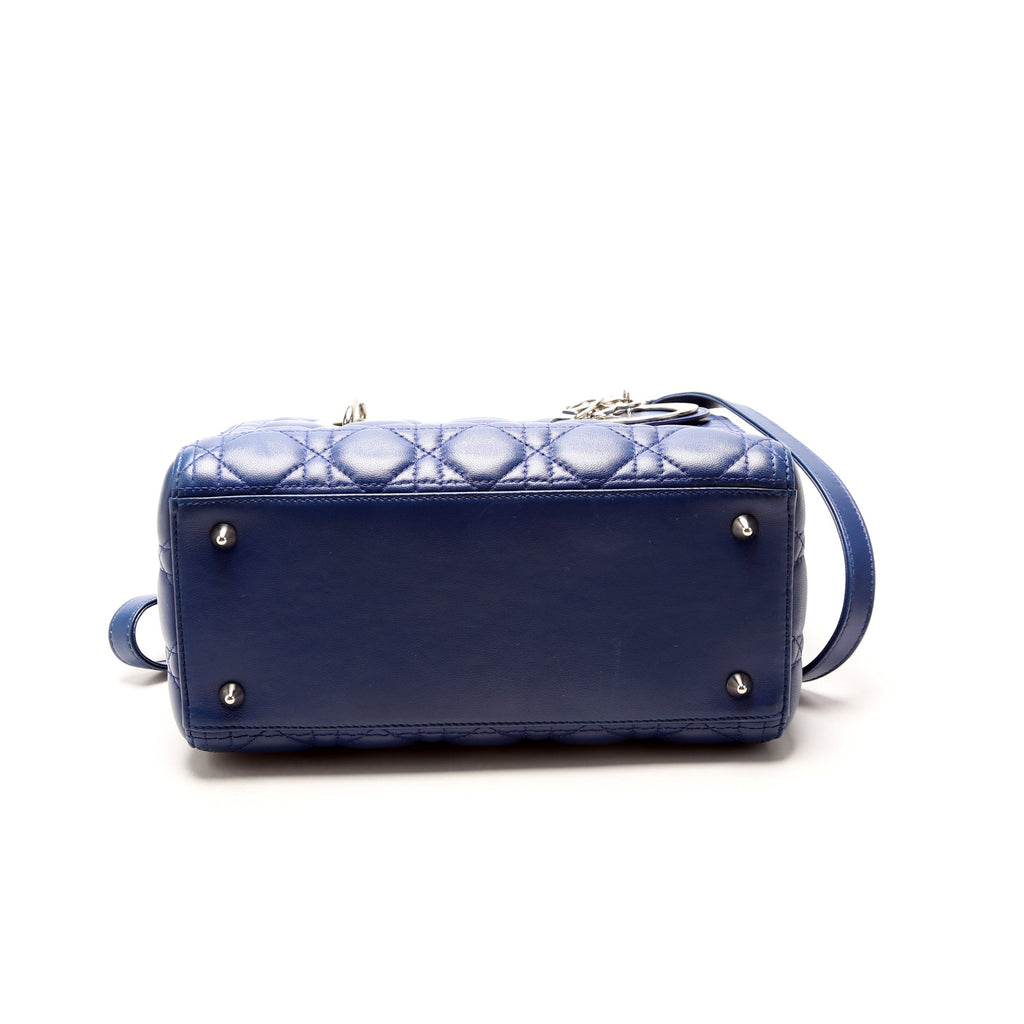 Lady Dior Medium Lambskin Blue