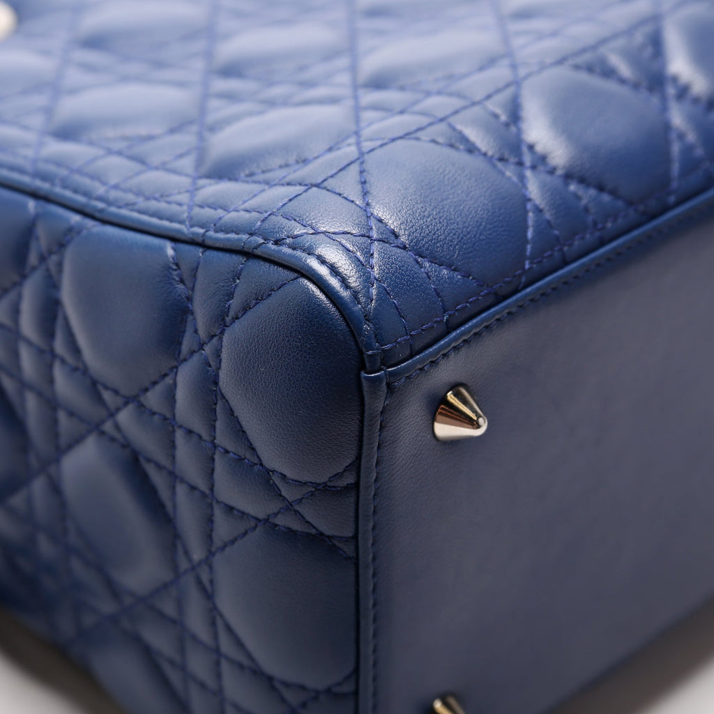 Lady Dior Medium Lambskin Blue