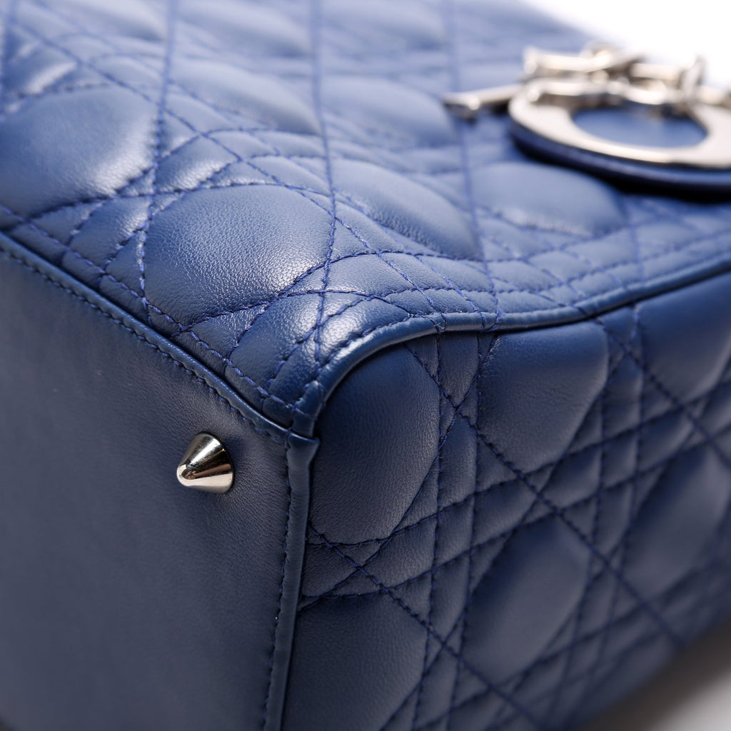 Lady Dior Medium Lambskin Blue
