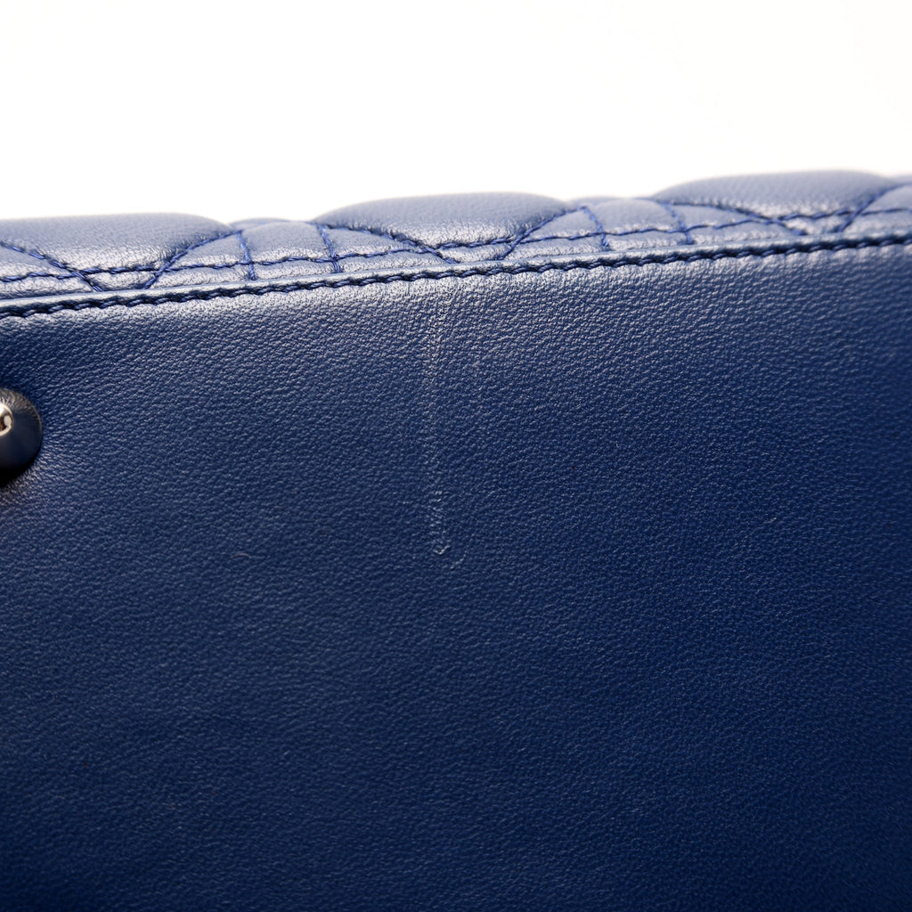 Lady Dior Medium Lambskin Blue