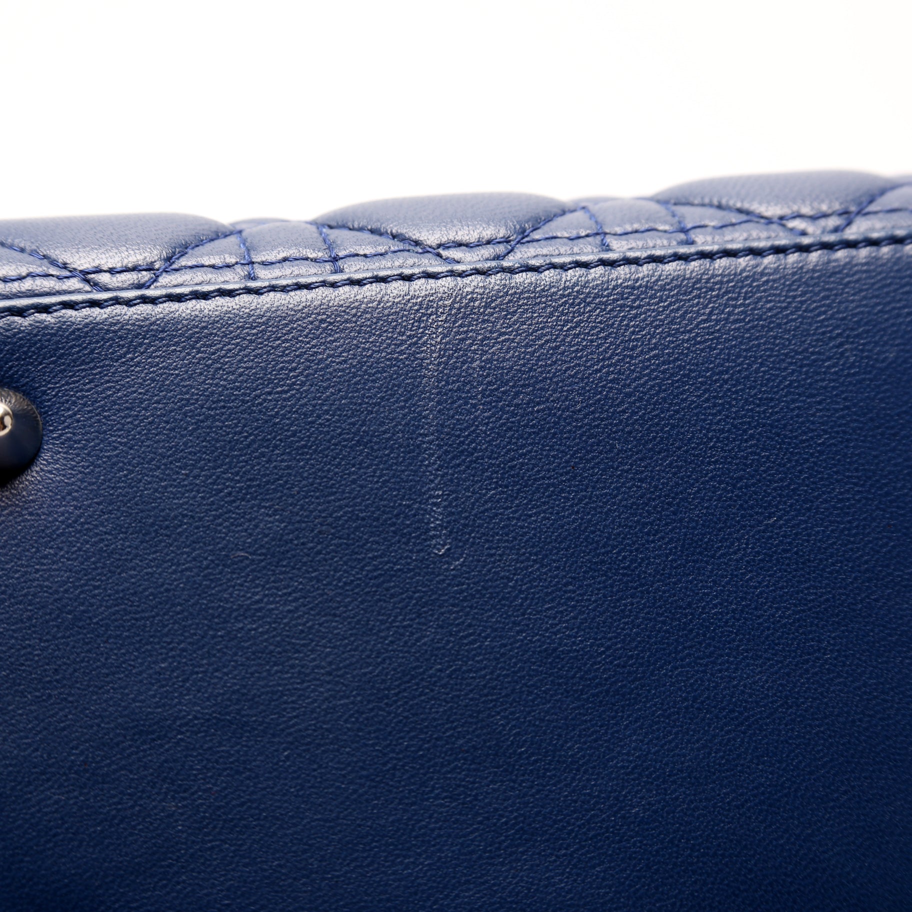 Lady Dior Medium Lambskin Blue
