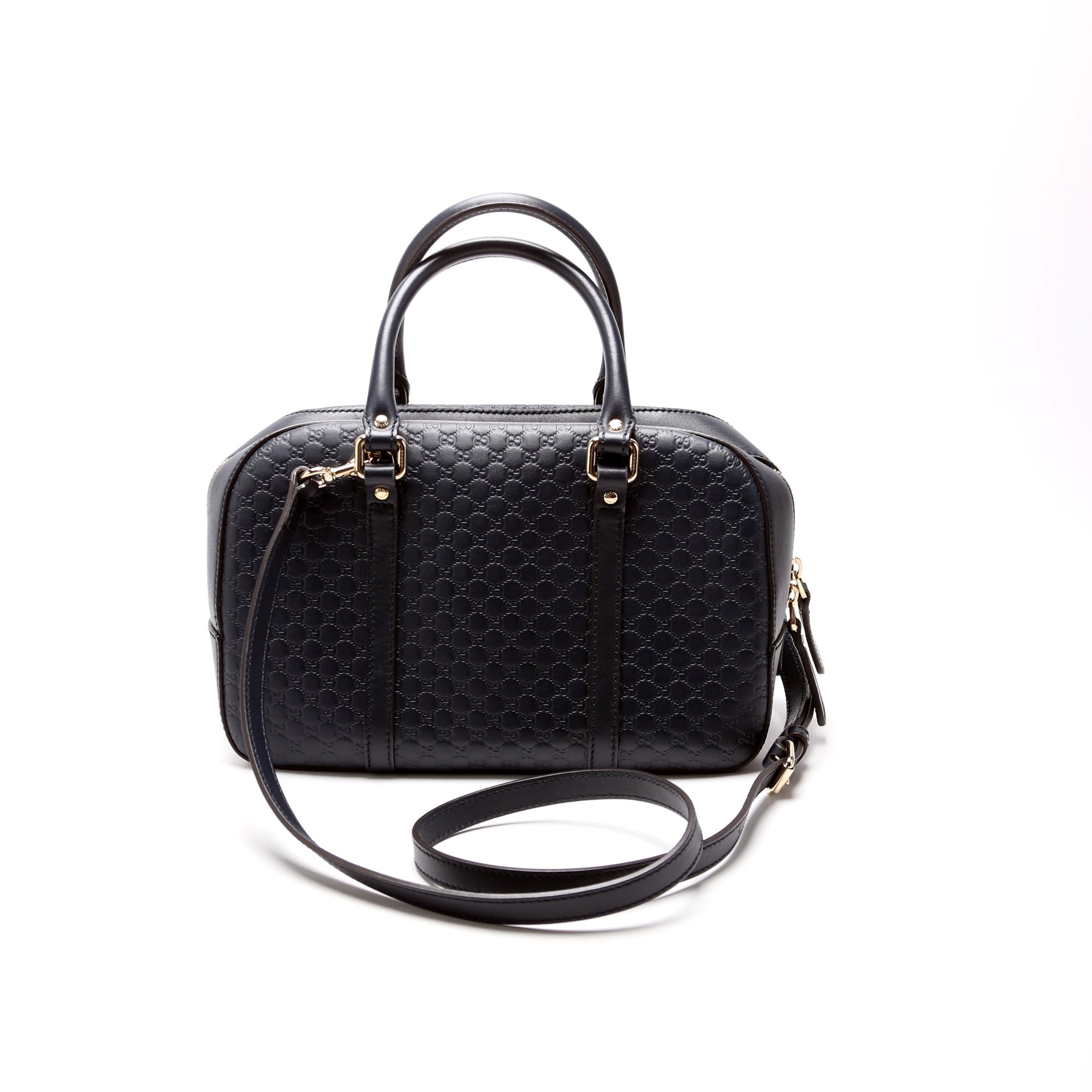 510286 Micro Guccissima Small Crossbody Navy