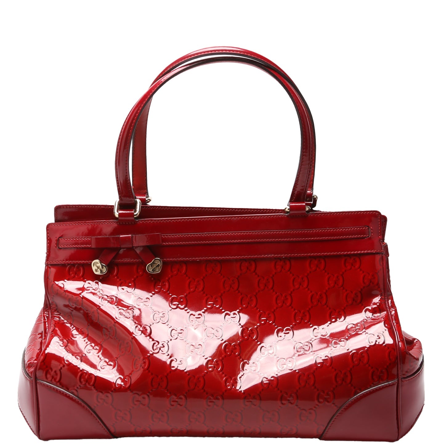 257612 Patent Guccissima MayNew Tote Medium Red