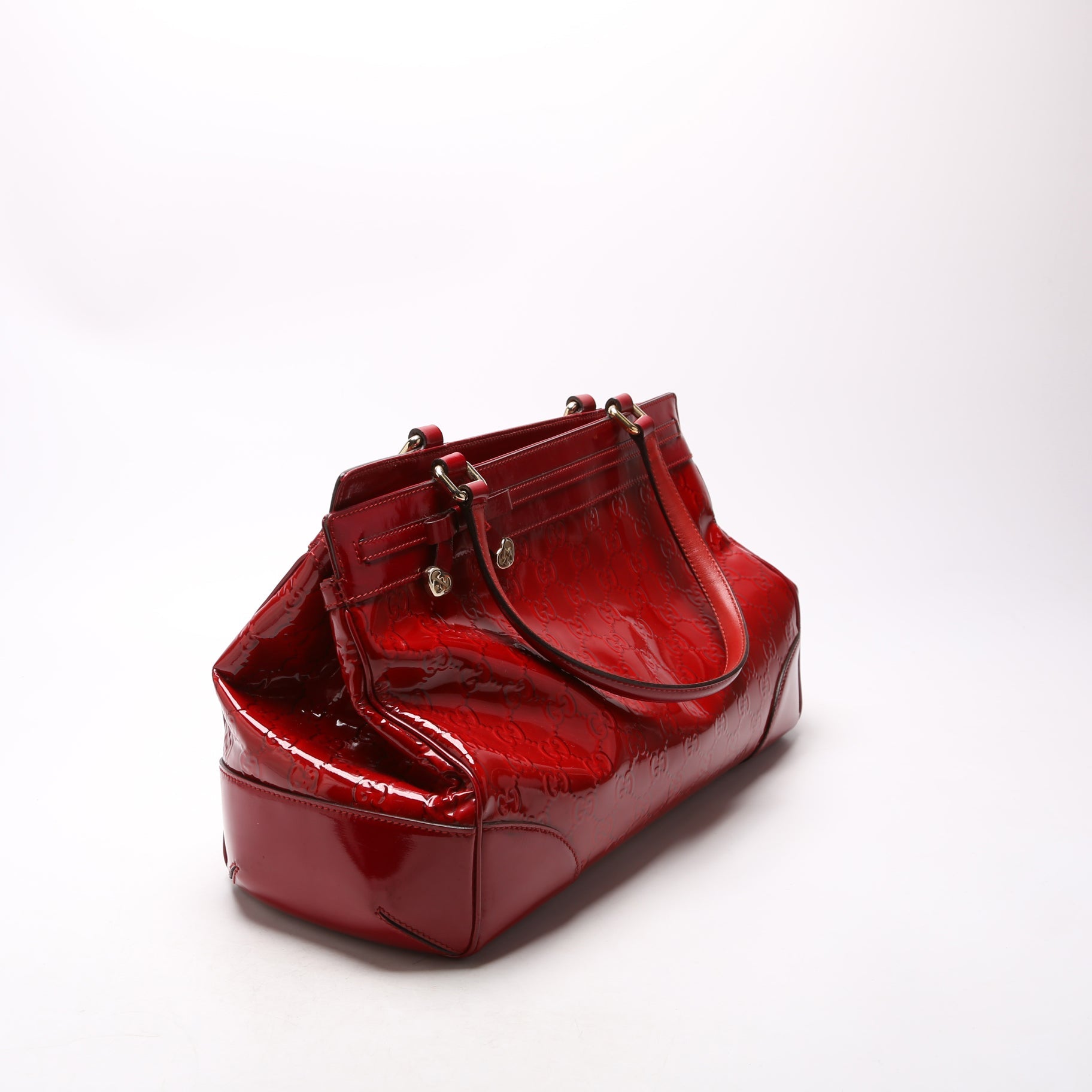257612 Patent Guccissima MayNew Tote Medium Red