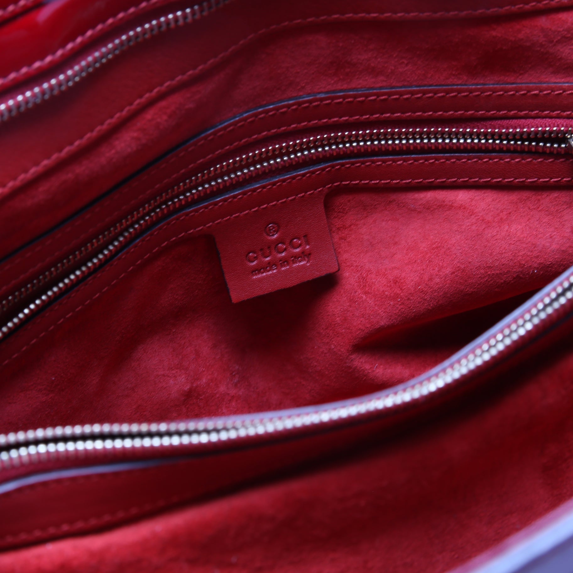 257612 Patent Guccissima MayNew Tote Medium Red