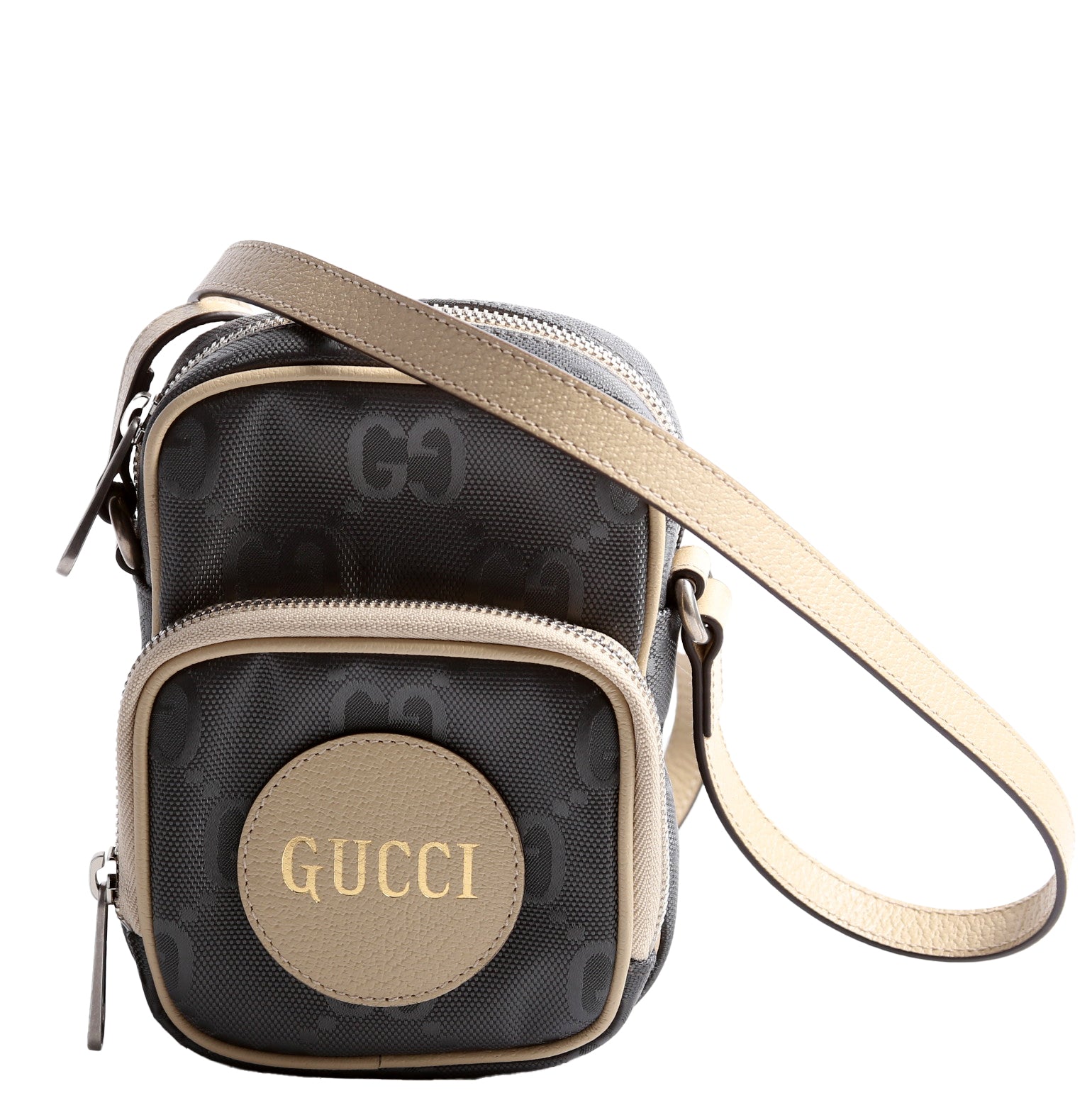 Gucci 643882 GG Nylon Off The Grid Mini Shoulder Grey/Beige