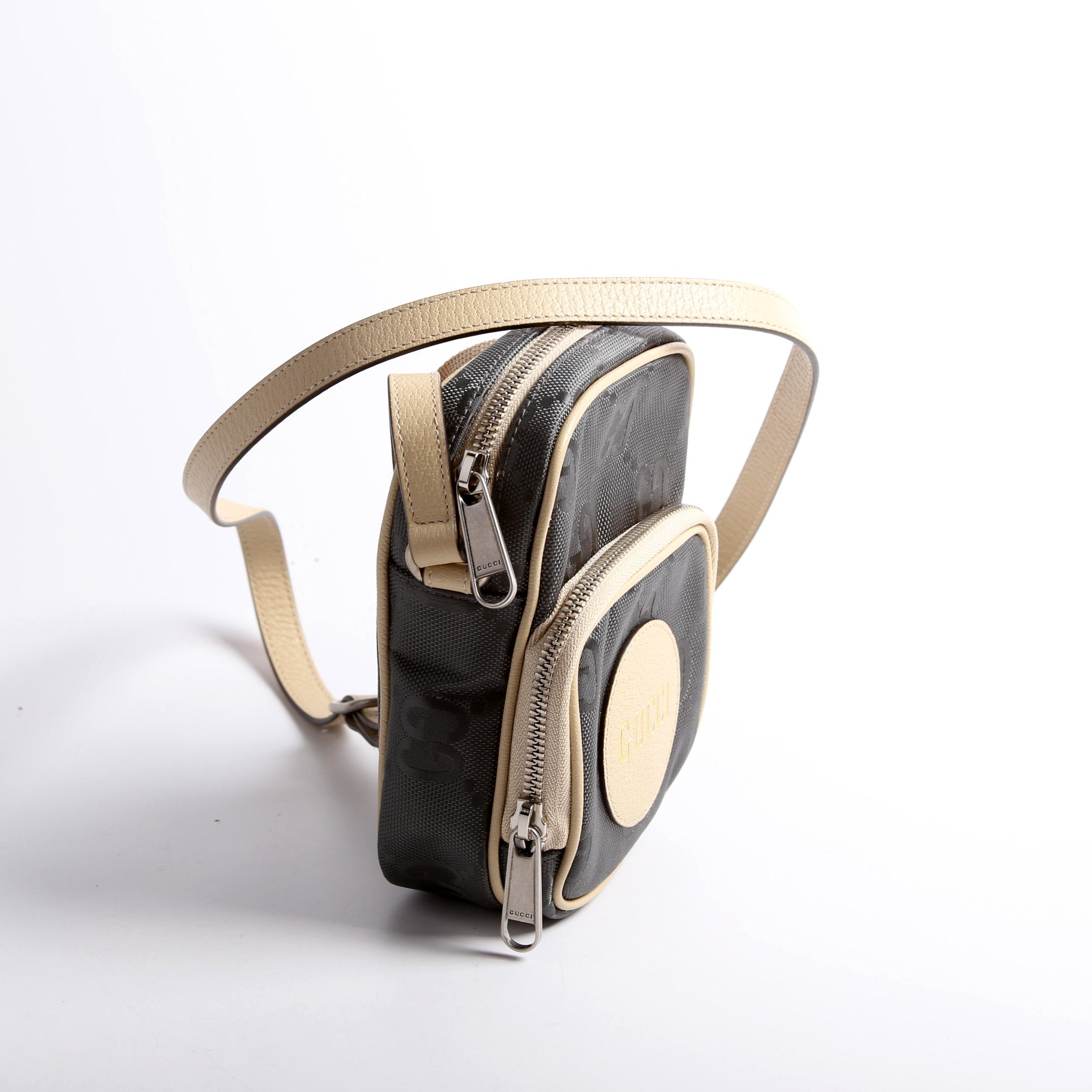 Gucci 643882 GG Nylon Off The Grid Mini Shoulder Grey/Beige