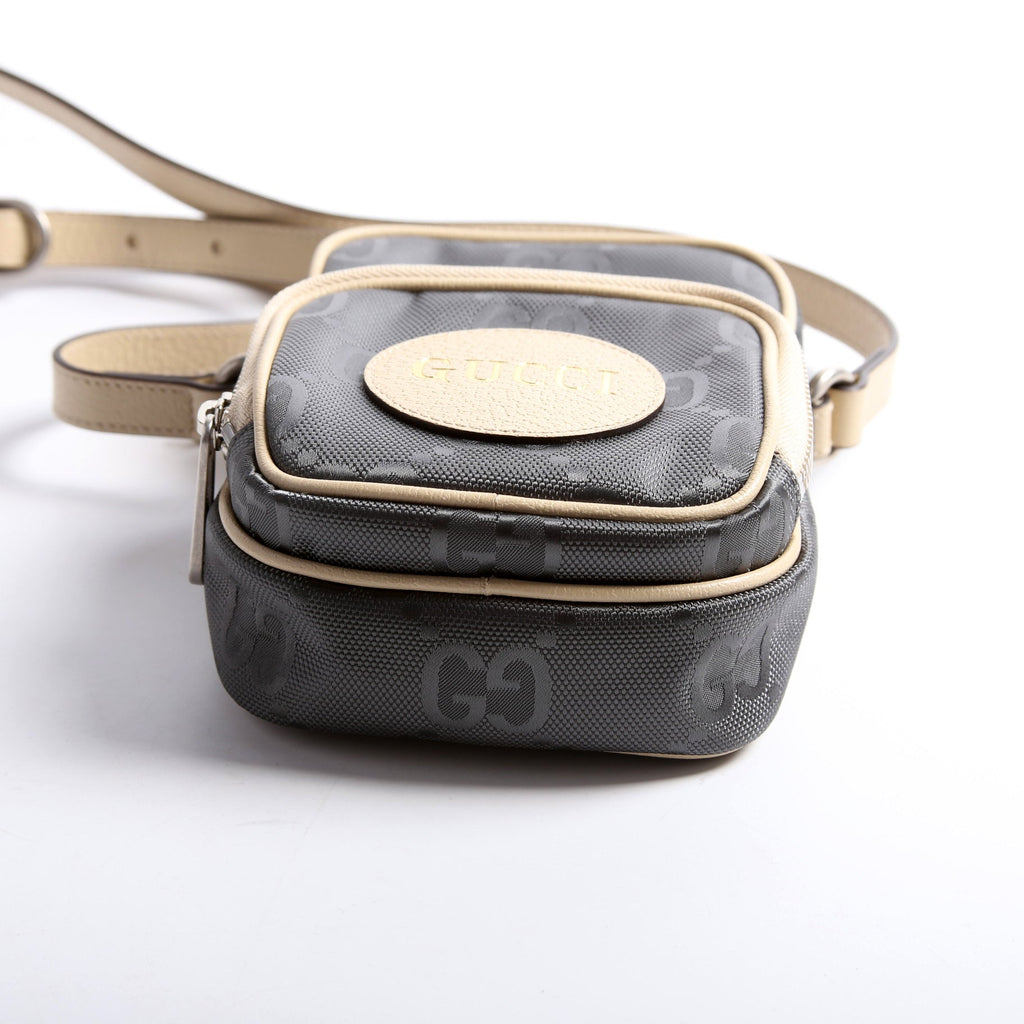 Gucci 643882 GG Nylon Off The Grid Mini Shoulder Grey/Beige