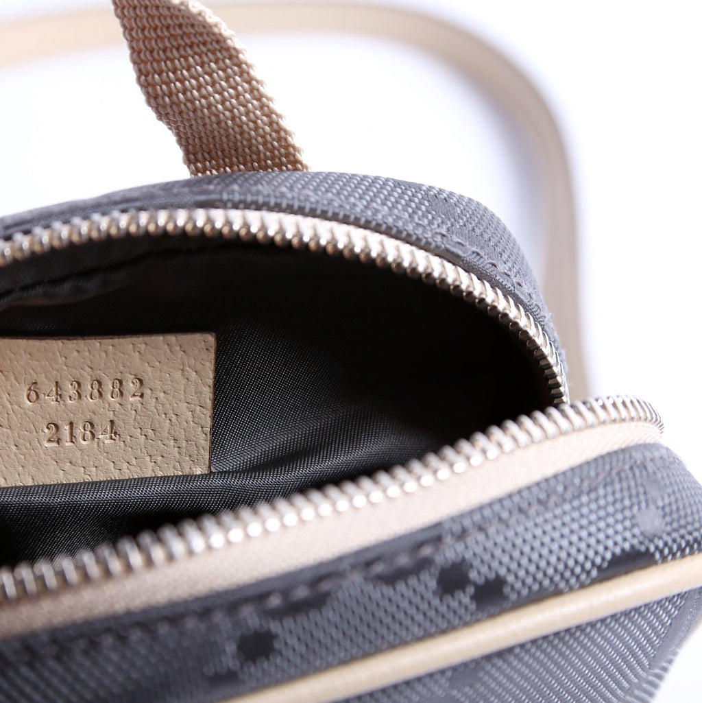 Gucci 643882 GG Nylon Off The Grid Mini Shoulder Grey/Beige