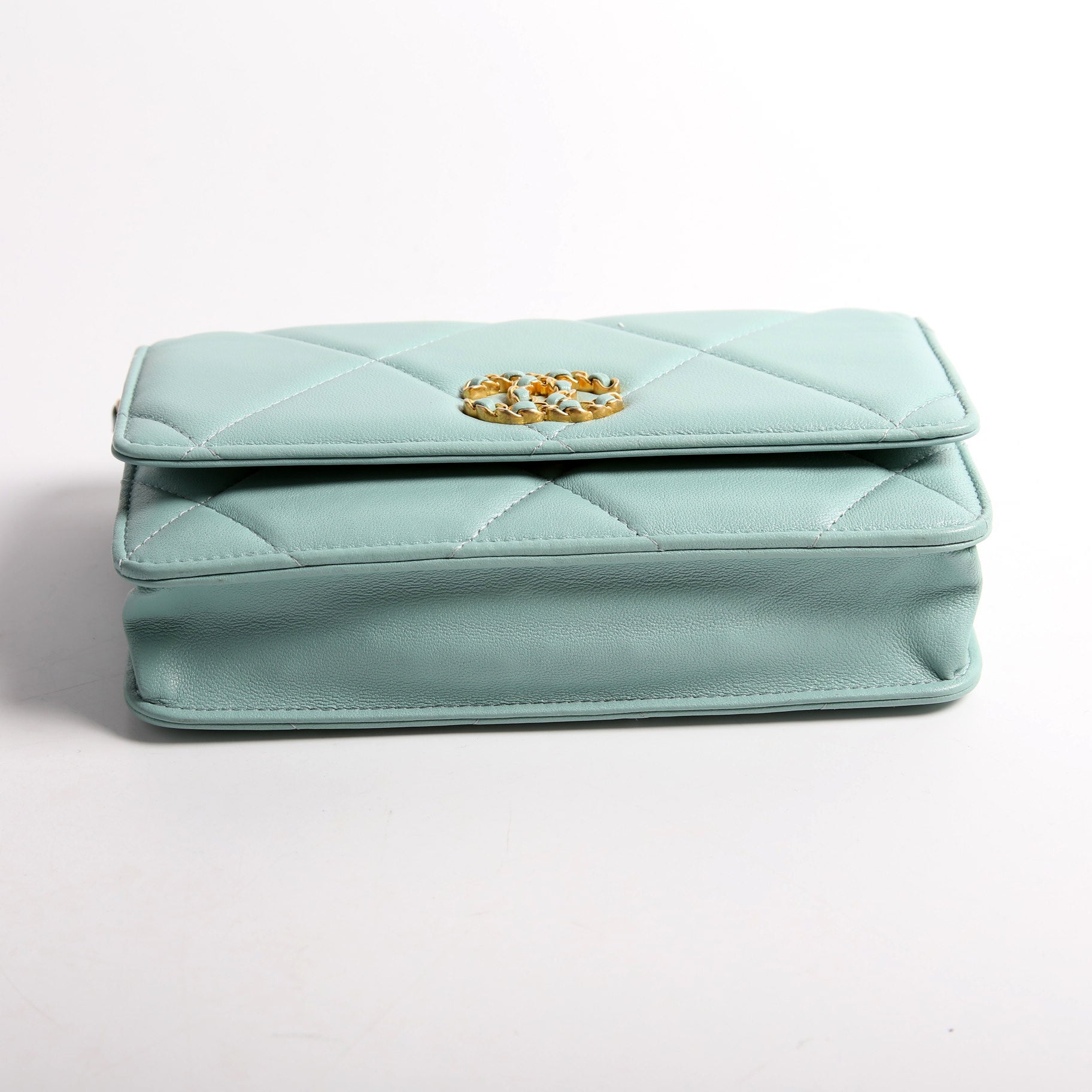 Chanel 19 WOC Quilted Lambskin 29M Blue