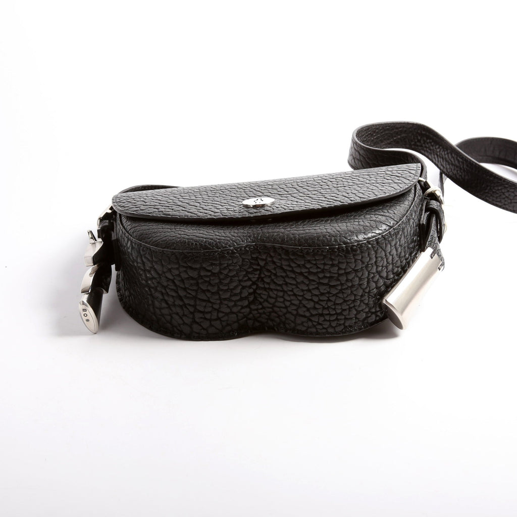 Chess Small Calfskin Satchel Black