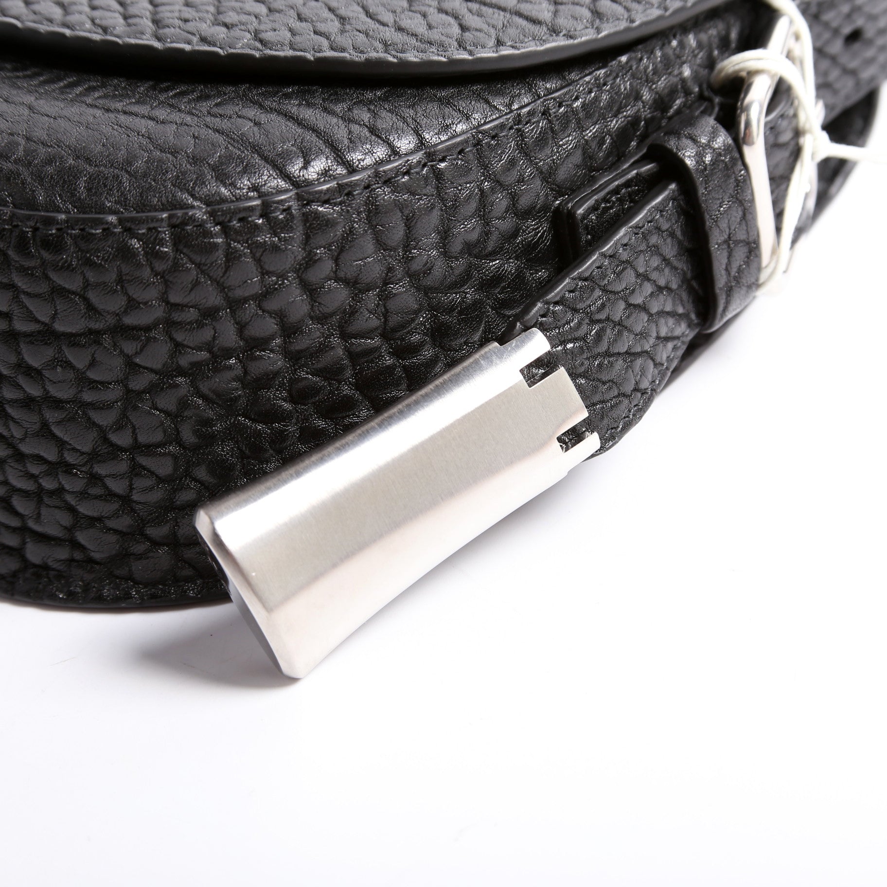 Chess Small Calfskin Satchel Black