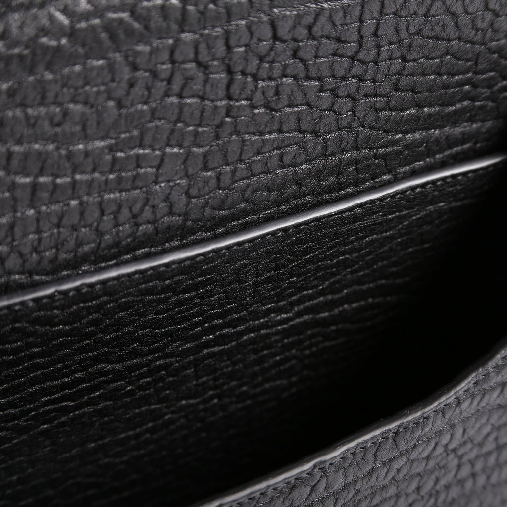 Chess Small Calfskin Satchel Black