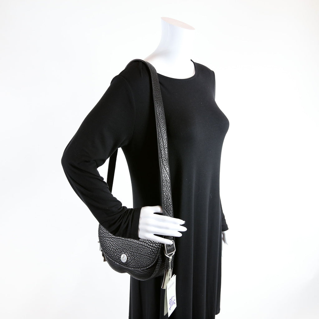 Chess Small Calfskin Satchel Black