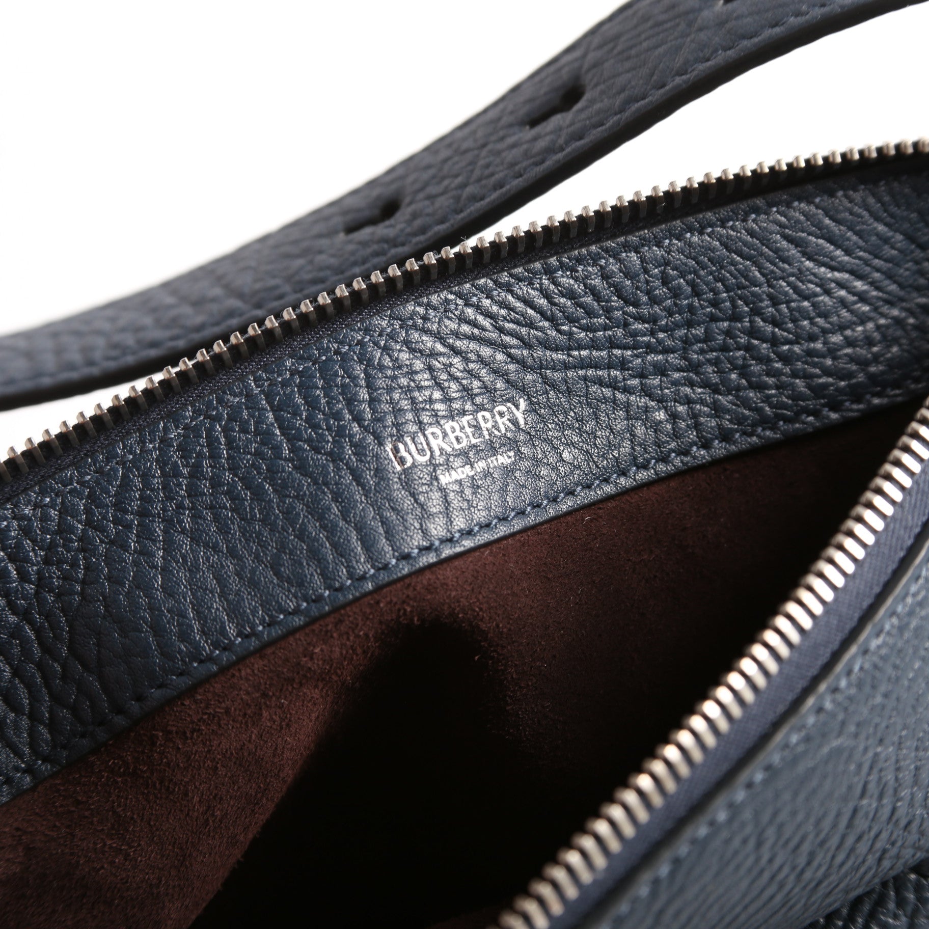 Knight Leather Shoulder Bag Small Navy