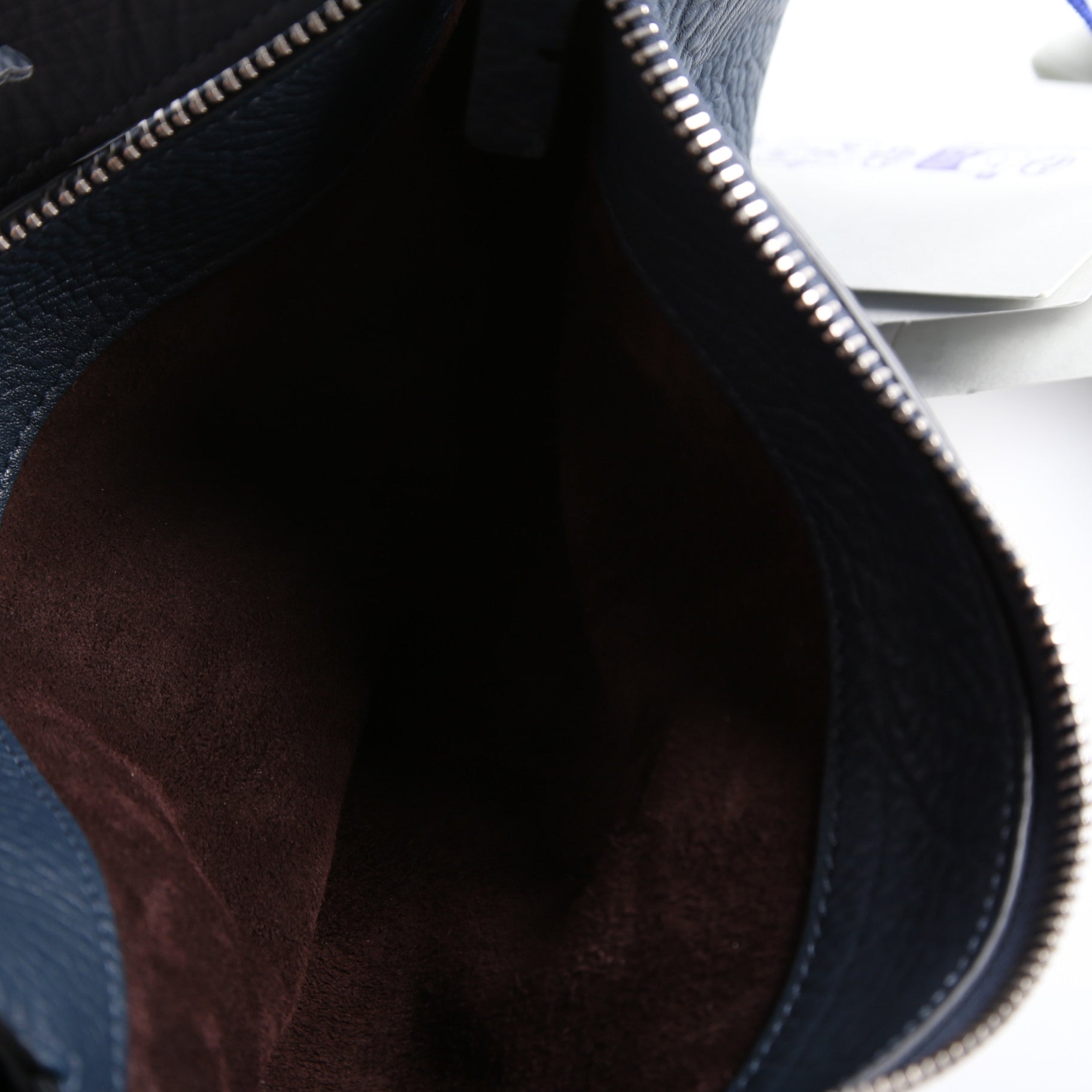 Knight Leather Shoulder Bag Small Navy