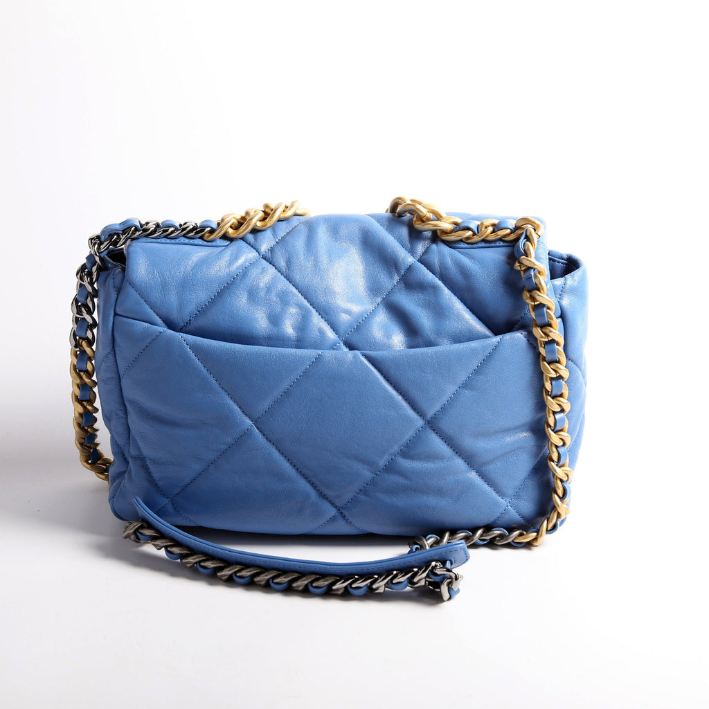 Quilted Goatskin 19 Large Flap 30M Blue