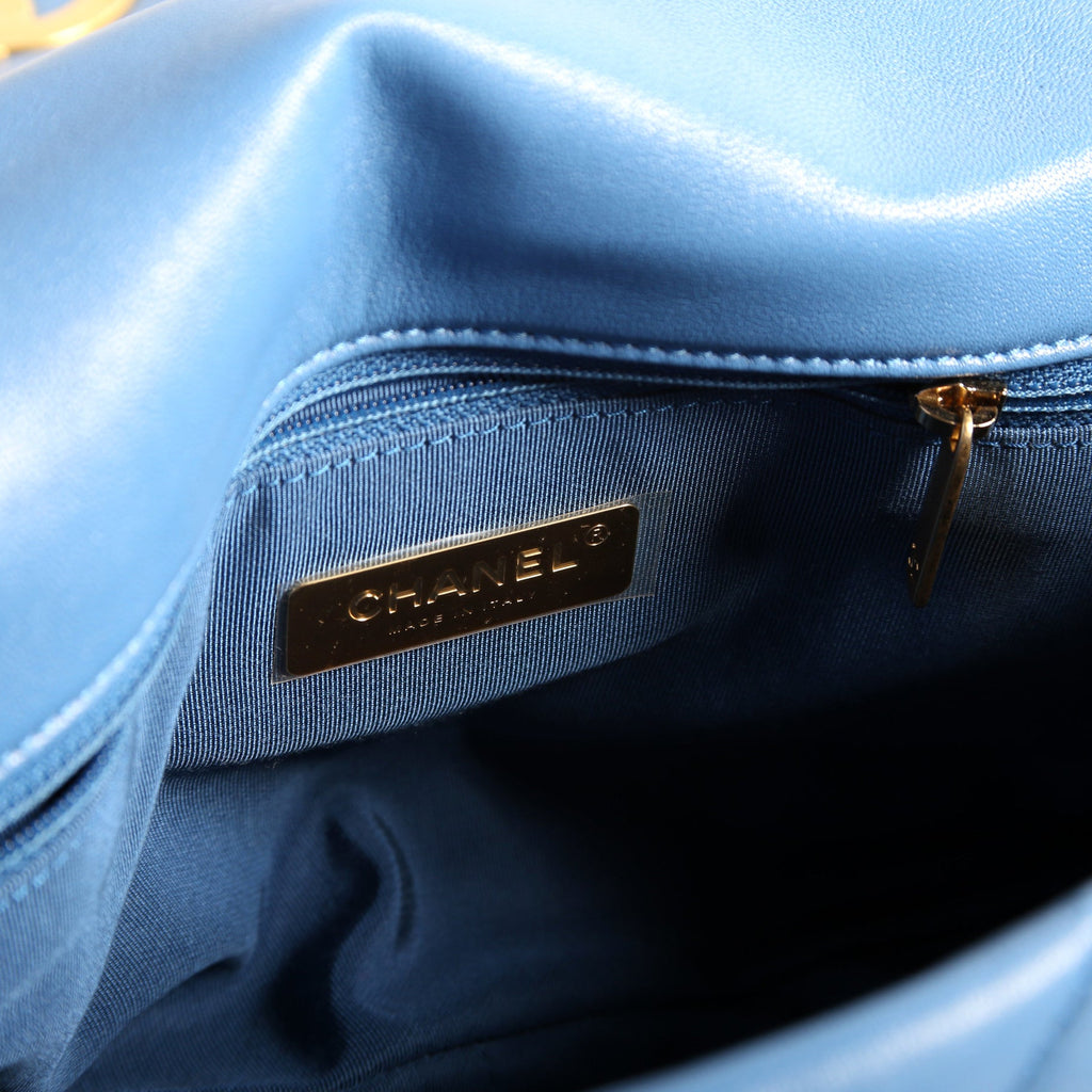 Quilted Goatskin 19 Large Flap 30M Blue