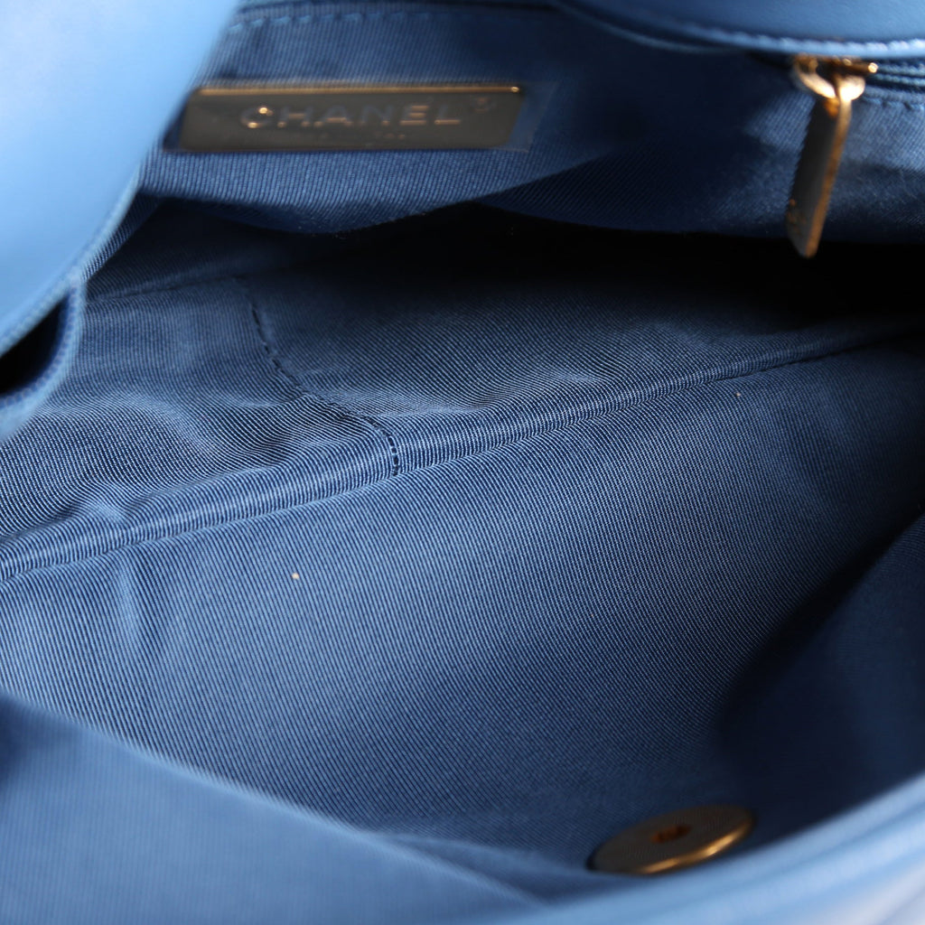 Quilted Goatskin 19 Large Flap 30M Blue