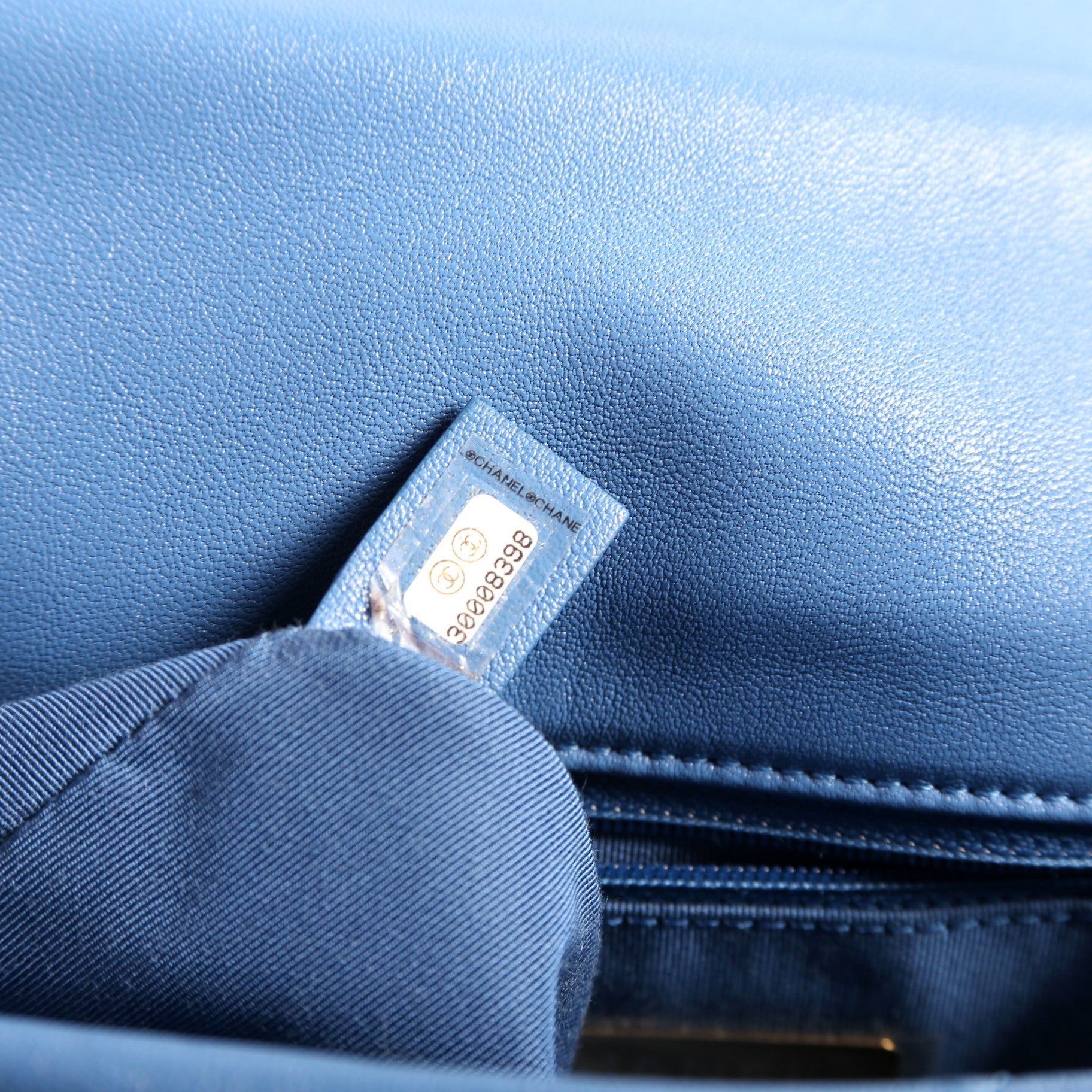 Quilted Goatskin 19 Large Flap 30M Blue