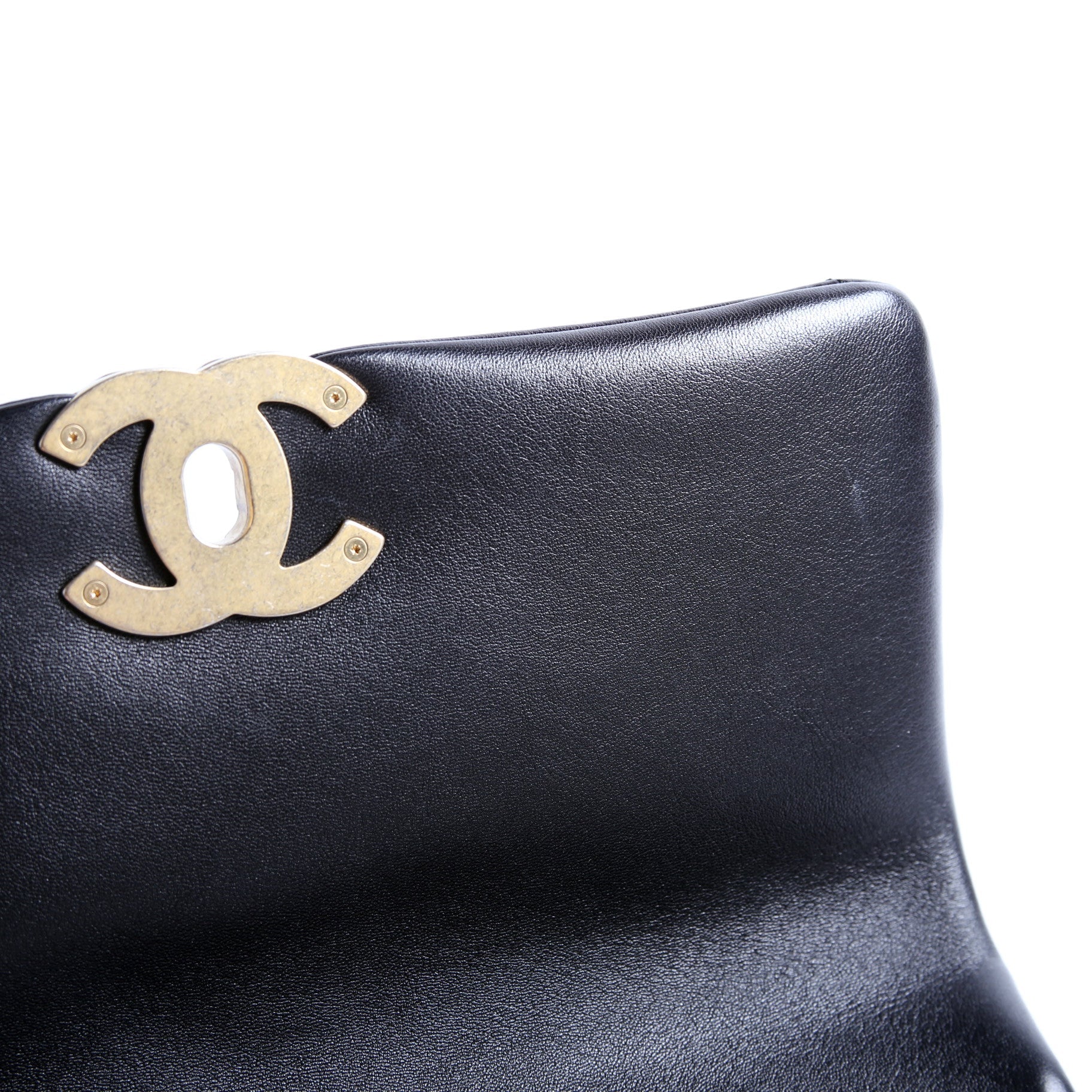 Quilted Goatskin 19 Medium Flap RFID Black