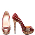 Lady Peep Spikes 150MM Suede/Pony Hair Size 39.5