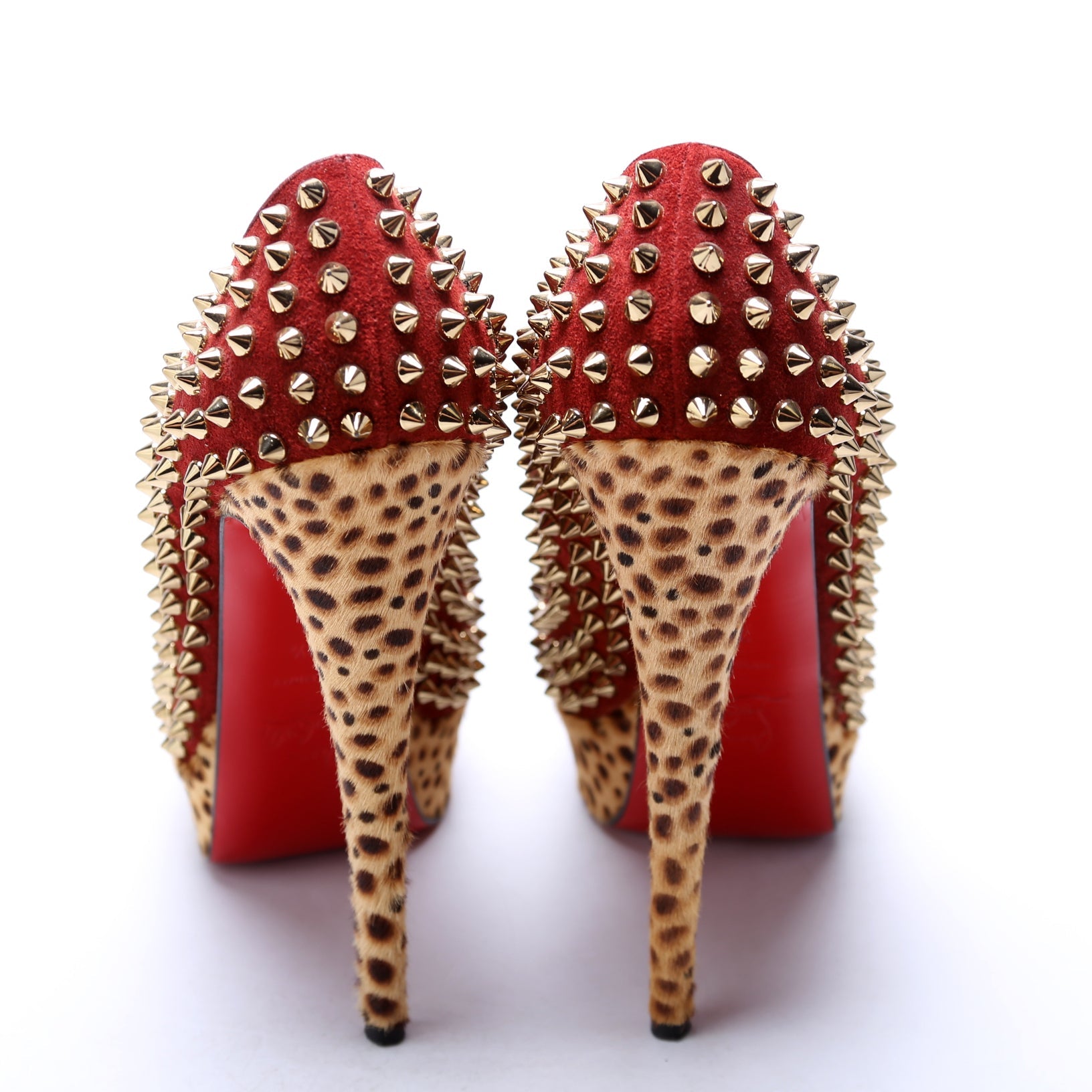 Lady Peep Spikes 150MM Suede/Pony Hair Size 39.5