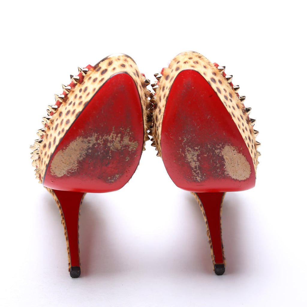 Lady Peep Spikes 150MM Suede/Pony Hair Size 39.5