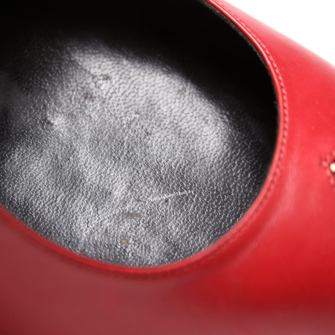 Studded Pointed Toe Pumps Size 40 Red