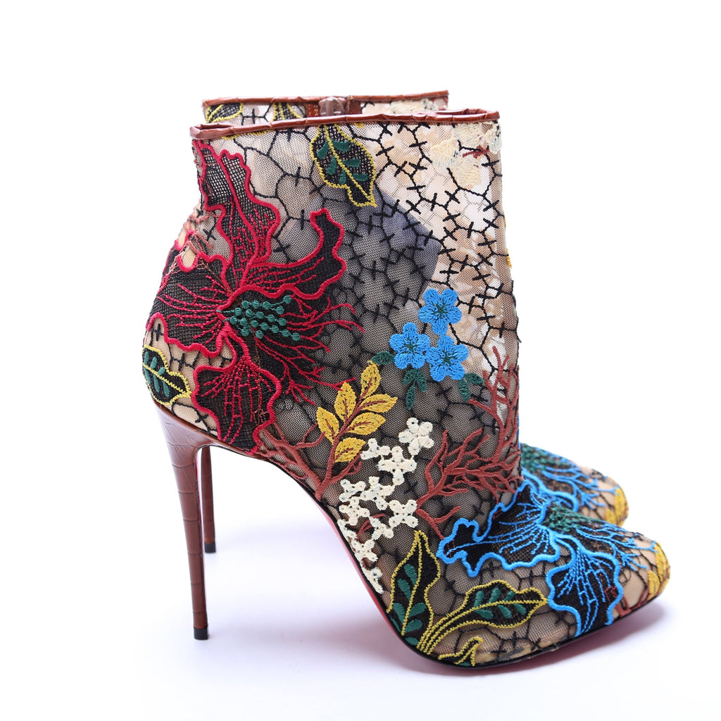 Miss Tennis Mesh Embroidered Booties Size 40