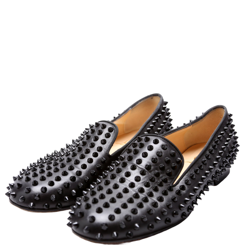 Dandelion Spike Flats Size 39.5 Black