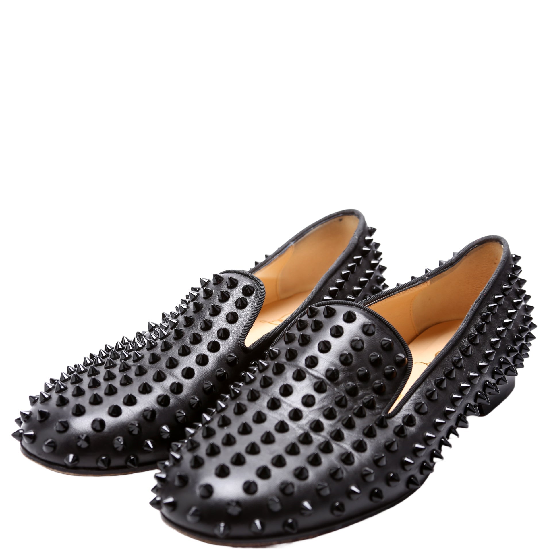 Dandelion Spike Flats Size 39.5 Black