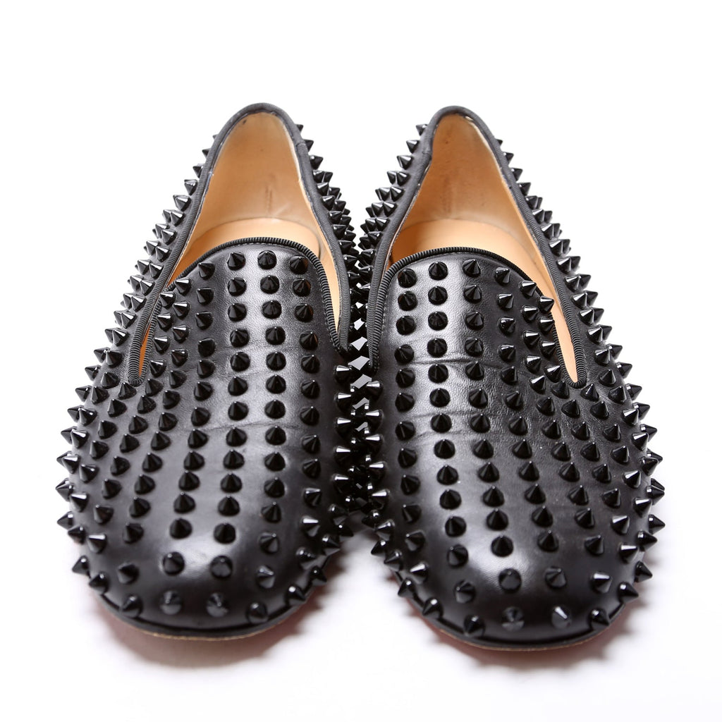 Dandelion Spike Flats Size 39.5 Black