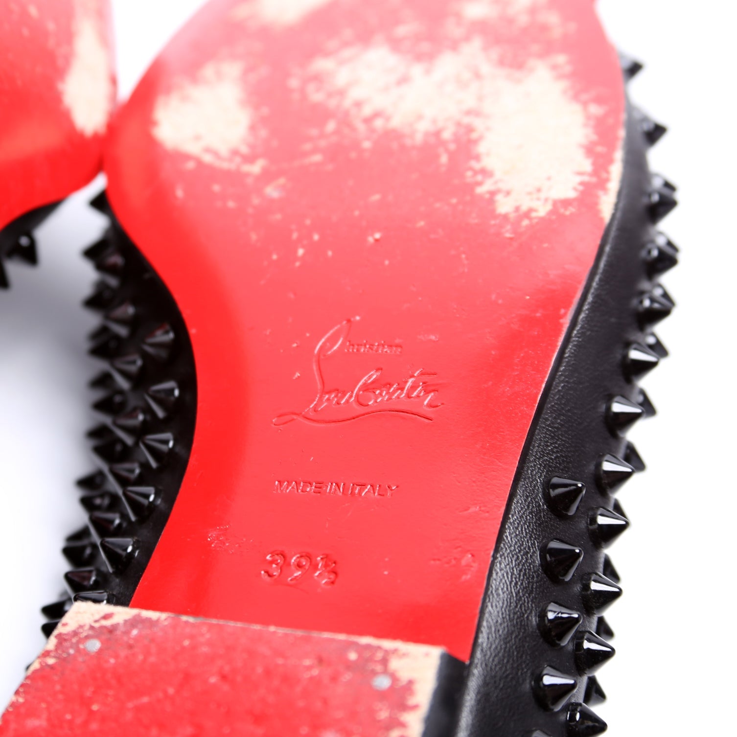 Dandelion Spike Flats Size 39.5 Black