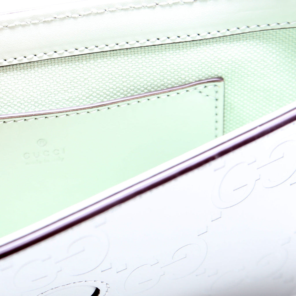 Gucci 772794 GG Leather Super Mini Shoulder Bag Sage