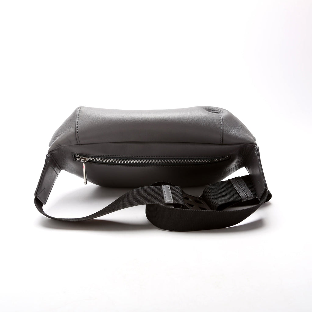 8058255 Sonny Leather Bum Bag Grey