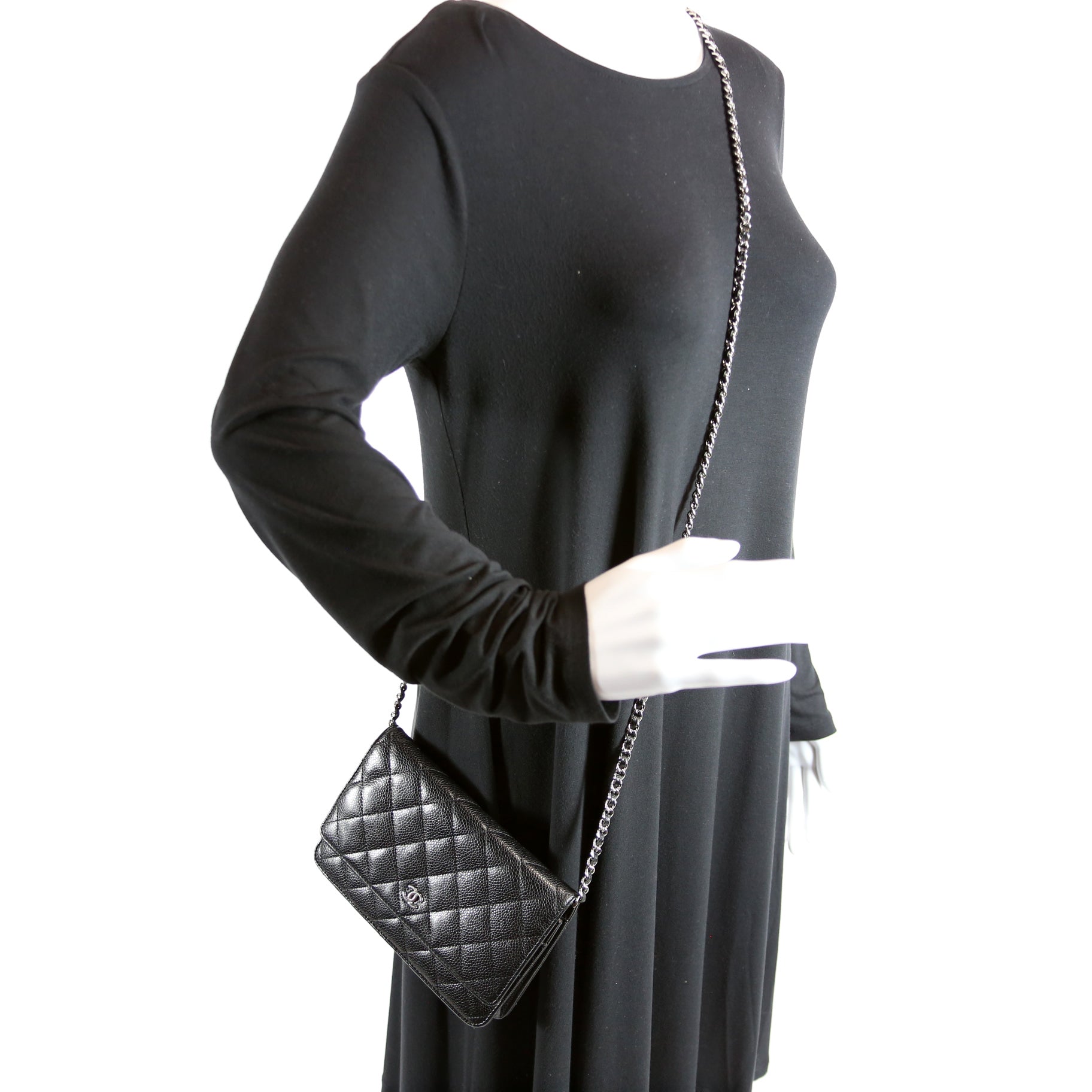 WOC Classic Quilted Caviar Black