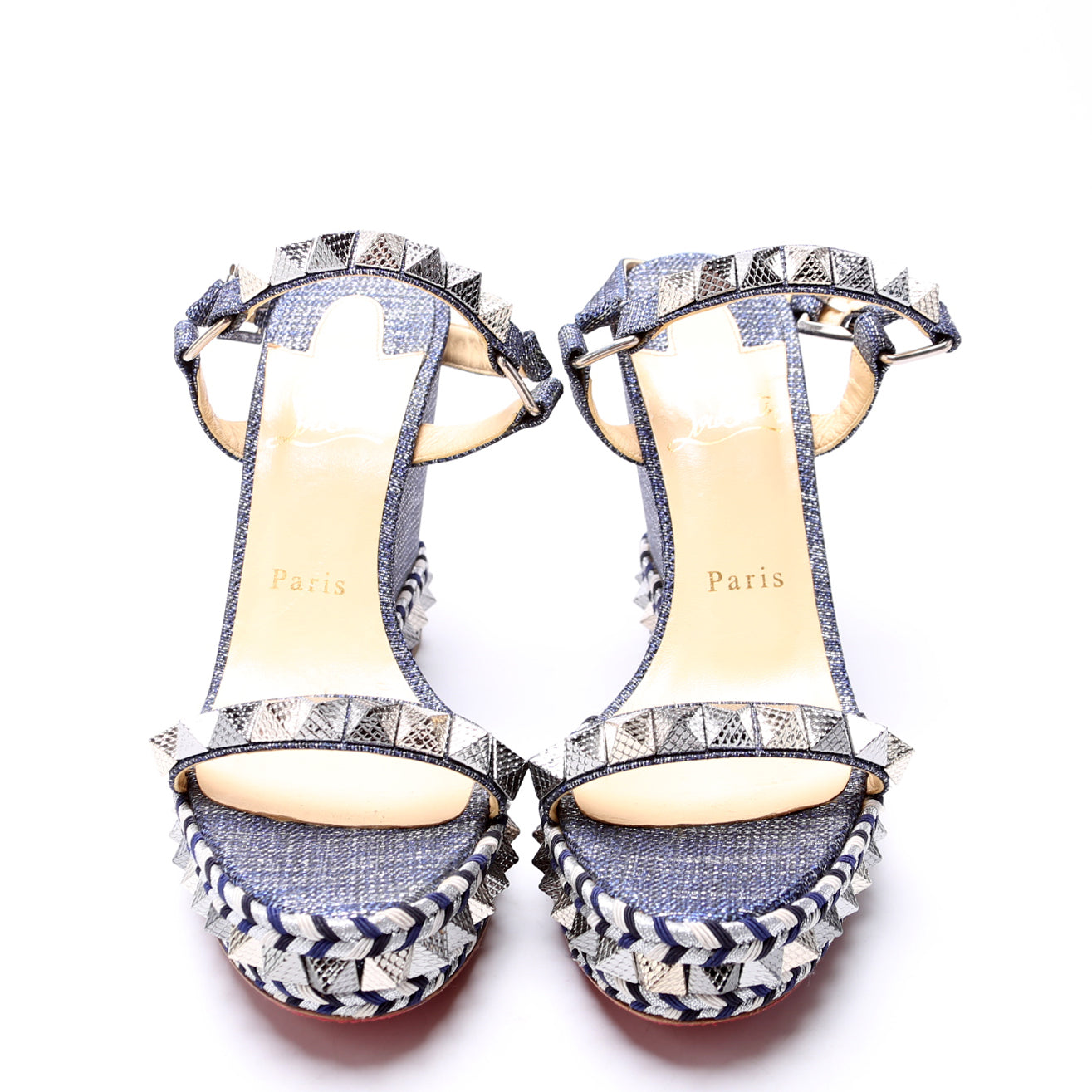 Pyraclou Espadrille Wedges Size 38 Navy