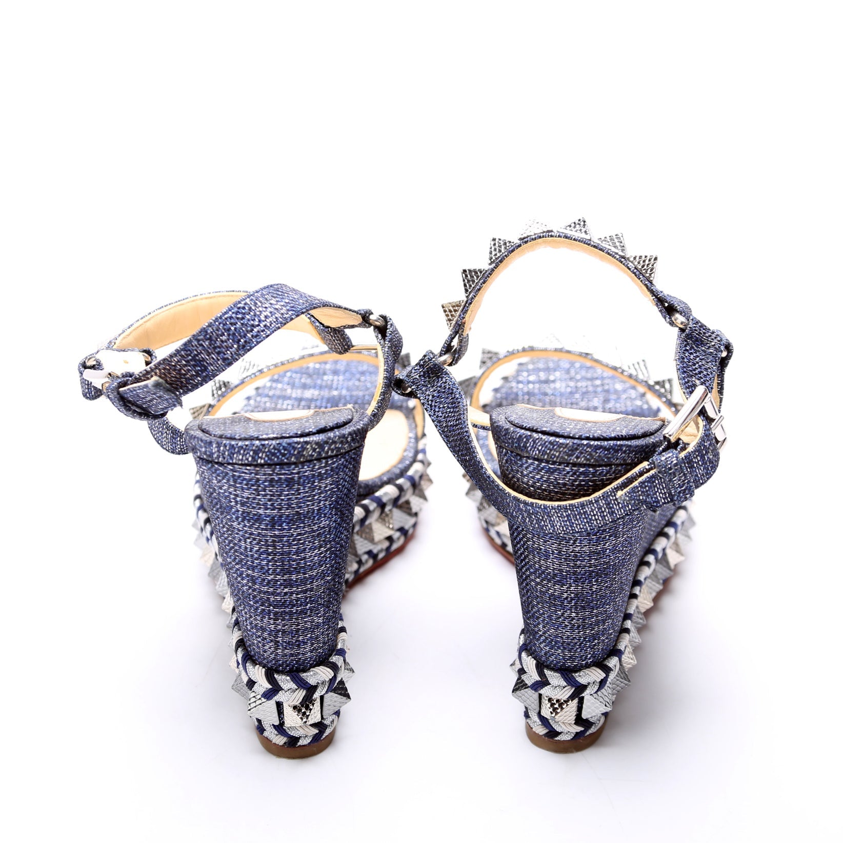Pyraclou Espadrille Wedges Size 38 Navy