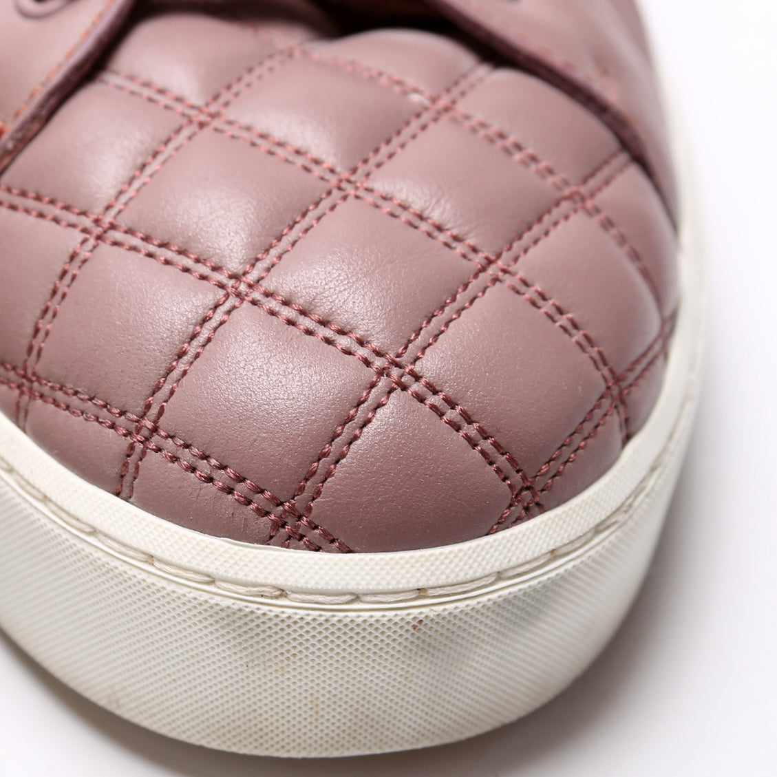 Westford Quilted Leather Low Top Sneakers Size 38 Purple