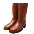 Quilted CC Boots Size 38 Brown