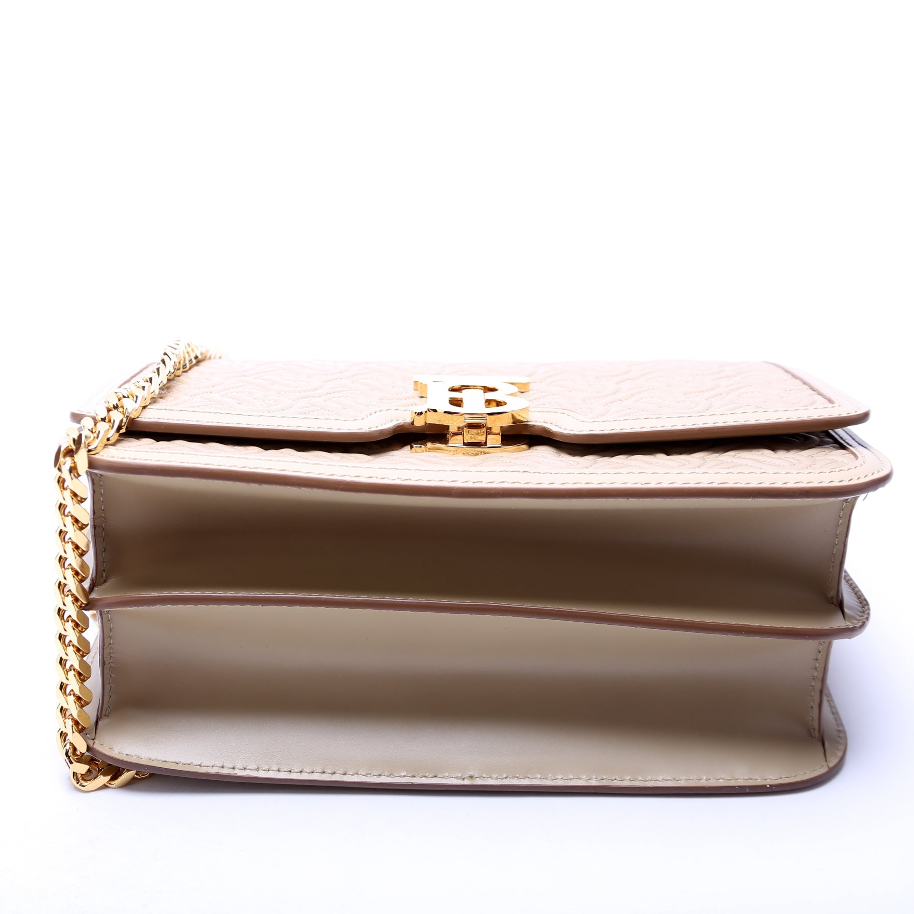TB Monogram Shoulder Bag Medium Beige