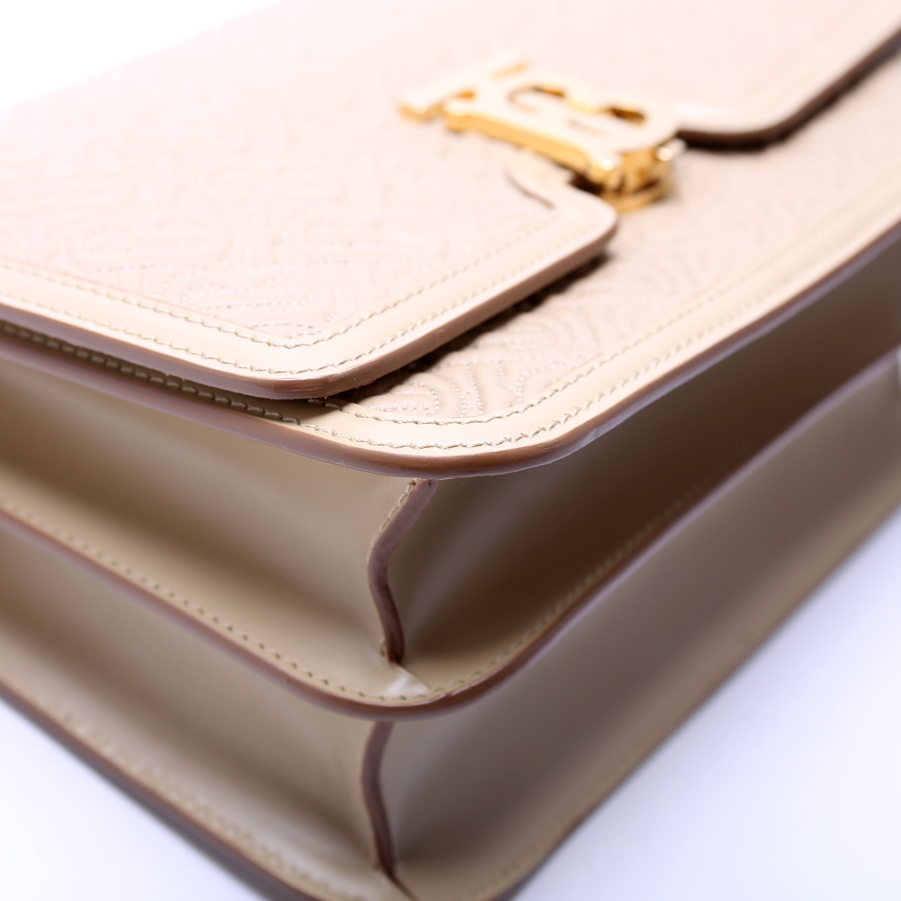 TB Monogram Shoulder Bag Medium Beige