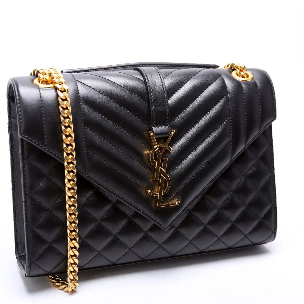 Envelope Medium Tri-Quilt Black