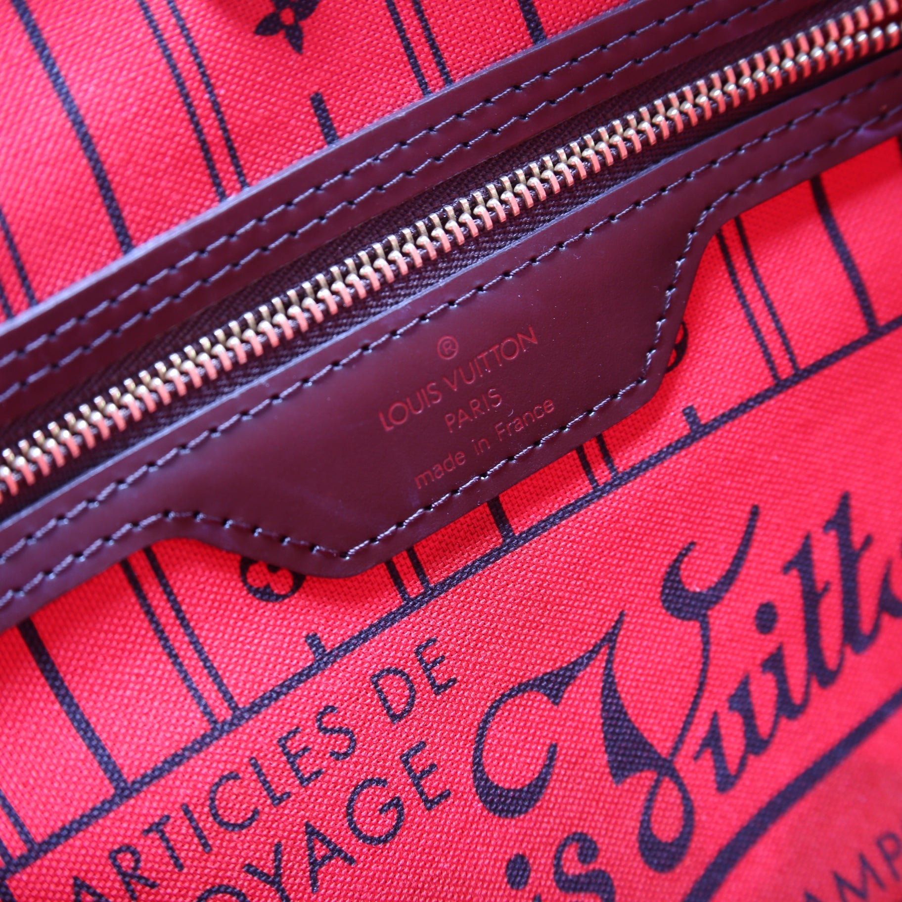 Neverfull PM Damier Ebene Red